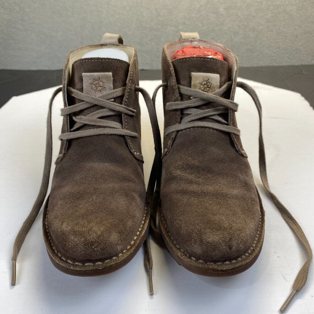 Bussola Womens Sevilla Boot Size 38 7.5 Brown Suede Distress Chukka Retro Bootie